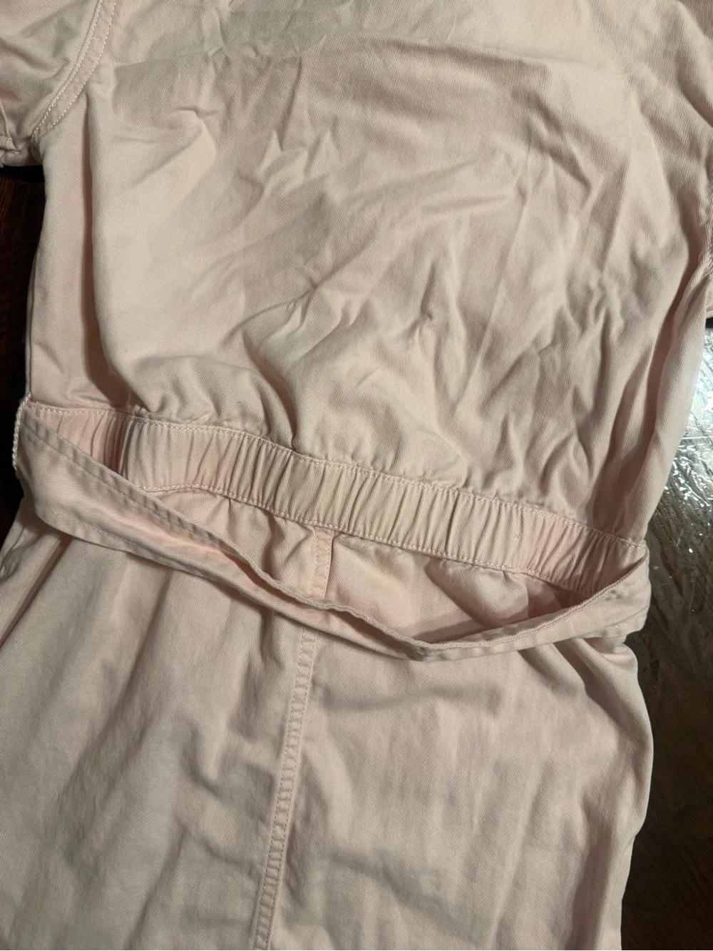OshKosh B'gosh Pale Pink Button-Front Shirt Dress with Tie Belt